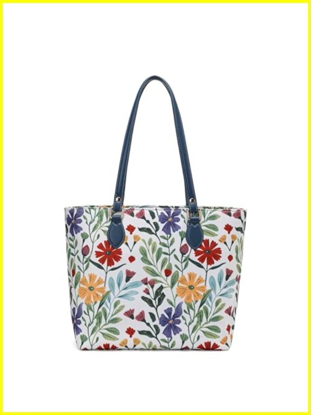 Waterproof Nylon Tote Bag with Zipper Pockets for Women